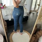 Moussy Women’s 28 Vintage Glendale Skinny Jeans Distressed Raw Hem Blue Photo 2