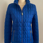 J.Crew Puffer Coat XS Blue Down Quilted Minimalist Preppy Old Money Ski Jacket Photo 0