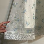 JessaKae Coquette White Blue Floral Lace Midi Dress Size XL Milkmaid Cottagecore Photo 3