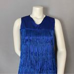 Handmade  Flapper Dress Fringe Blue 1920s‎ Great Gatsby Party Halloween Costume Photo 3