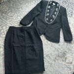 Vintage Emily… Wool Beaded Blazer & Skirt Set Black 16 Photo 0