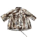 W By Worth Womens Leopard Button Up Top Size P Photo 2