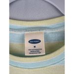 Old Navy Womens Medium Striped T-Shirt 100% Cotton Made In Peru Pastel Yellow & Photo 2