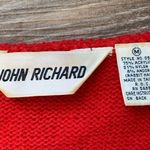 Vintage 80s John Richard Red Knit Long Sleeved Midi Dress M Size M Photo 1