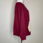 Hanes Burgundy Tan Denim Kangaroo Pocket Crewneck Sweatshirt Sz 2X Photo 4