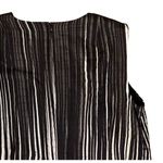 Akris $3990  48 US 16 Silk Striped Pleated Dress Black White Sheer Sleeveless Photo 9