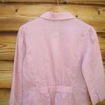 Pink Linen Top Jacket Shacket Pink Size 6 Photo 5