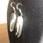 Sterling Silver Old Southwest White Buffalo Turquoise Cabochon Drop Earrings 925 Black Photo 3