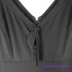Unique Vintage  black fit and flare dress short sleeves with‎ tie bow, size 2XL Photo 3