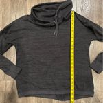 Athleta  Blissful Cowl Neck Hoodie Sweater Charcoal Grey Heather Size L Photo 10