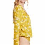Free People  yellow floral dot print bodysuit XS new Photo 46
