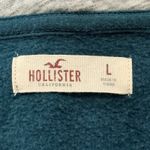 Hollister Teal Zip Up Hoodie Sz Large Varsity Graphic Colorblock Y2K Jacket Photo 3