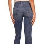 Reformation  French Skinny Distressed Baltic Wash High Rise Denim Jeans Photo 2