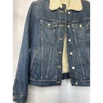 Gap  Sherpa Size Medium Denim Jacket Medium Wash NWT Photo 2