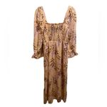 House of Harlow  1960 Linen Blend Tropical Palm Print Midi Dress Size Small Photo 10