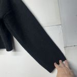 Wild Fable Women’s Cropped Sweater Size Medium Black White Bow Knit Long Sleeve Photo 12