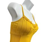 Prima Cuti Women Camisole Top One Size Mustard Yellow Lace Y2K Elena Gilbert Photo 3