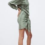 ZARA Zoe Tie-Waist Linen Blend Shirt Dress Photo 2