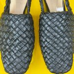 Vince Camuto Black Woven Lasint Mules Slingback Flats Size 7 1/2 Photo 3