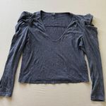 7 For All Mankind Puff Shoulder Long Sleeve Top Photo 0