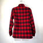 Lands' End  Buffalo Check Wool Shirt Vintage Red Black Plaid Heritage Americana Photo 7