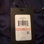 DKNY Women's Navy Floral Chiffon V-Neck Fit & Flare Dress Size 10 Long Sleeve Photo 8