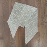 Anthropologie Anthro Vintage Paisley Print Oblong Angle Scarf Sage Green, Cream, Yellow 62" l Photo 3