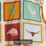 Cotton & Rye Colourful Patchwork Critter & Cactus Square Neck Dress Sz M NWT Blue Size M Photo 7