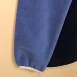 Columbia Women’s Fleece Color Block Blue White Snap Button Pullover Sweatshirt Photo 4