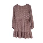 Sadie &‎ Sage Women's Floral Babydoll Dress S Brown Red Boho Long Sleeve USA Photo 7