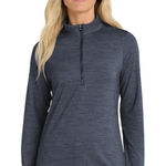 Travis Mathew NEW!  Womens S Crestview 1/4 Zip Vintage Indigo Heath Long Sleeve Photo 0