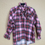 Quilt Culture boutique Merry Plaid top size XS/S Pink Photo 0