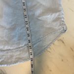 For Cynthia Baby Blue 100% Linen Tunic Top Ruffle Trim Size M Coastal Resort Photo 7