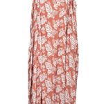 Entro Boutique Peach Tropical Floral Maxi Length Tank Top Dress XL Resortwear Photo 0