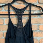 American Eagle American‎ Eagle Dress Womens Small Black Embroidered Crochet Back Sleeveless Y2K Photo 3