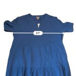 Chico's NWT Tiered Gauze Midi Dress Women’s Size 2 (L) Navy Peony Lightweight Photo 6