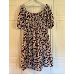 Free Assembly puff sleeve midi floral dress size large Brown Photo 9