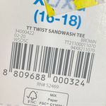 Modal Blend Sandwash Twist Tee Shirt Top Women’s Size XL 16/18 Neutral Classic Brown Photo 2