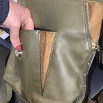 Nine West   Backpack Bag Olive Green w/tan suede accent.‎ Size Medium Photo 6