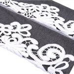 Black Crochet Lace Sleeve Accent Detail Tunic Photo 1