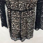 Storee Black Long Sleeve Lace Romper Size Large Photo 3