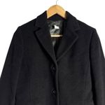 J.Crew Black Wool Cashmere Single Breasted Classic Winter Top Coat Size 4 Photo 2