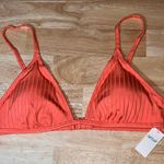 Aerie Medium  Women's Ribbed Crossover Triangle Bikini Top BNWTS Photo 0