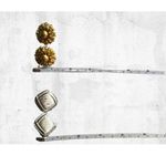 Monet Earrings Gold/Grey Tone Clip On Black Enamel Signed Lot Two Pair Vintage Gold Photo 5