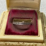 10K White Gold Round Diamond Wedding Anniversary Stackable Band Ring Size 7.25 Silver Photo 0