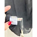 NWT Woodrose Deli Long Sleeve Scoop Neck Rruched Ballet Top Black Women's Size S Photo 5