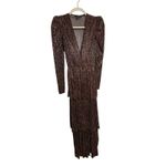 Sabina Musayev Carry Bronze Long Sleeve Maxi Dress Sz. XS Brown Photo 2
