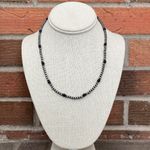 Navajo Style Pearl Necklace with Black & Silver Photo 1