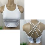 Savvi White Cropped Strappy Back Athletic Sport Bra Top NEW M Size M Photo 1