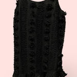 Cute sheer lined black mesh pom pom 3d textured swingy dress whimsigoth fairy Size M Photo 0